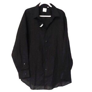 Murano Beard McNutt Mens Linen Breathable Resort Cruise Vacation Shirt Black 2XB